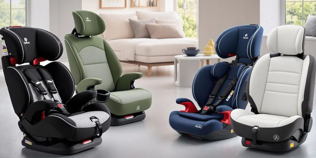 Collezione di seggiolini auto reclinabili con ISOFIX.